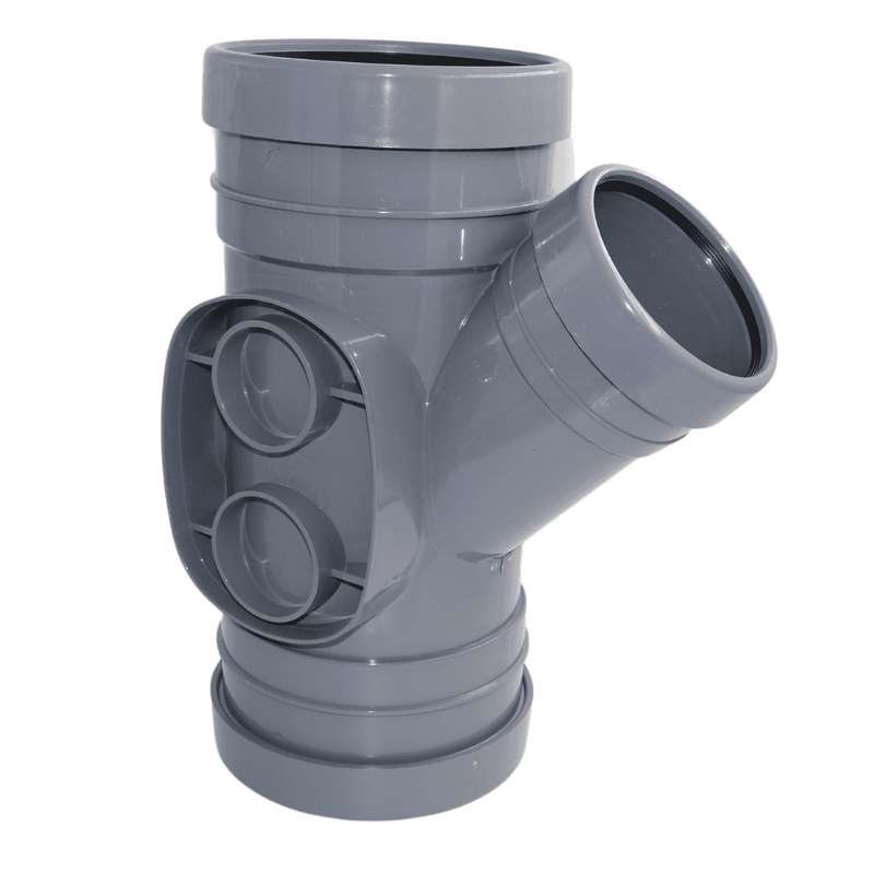 Aquaflow 160mm-110mm Double Socket Reducer Tee 135°