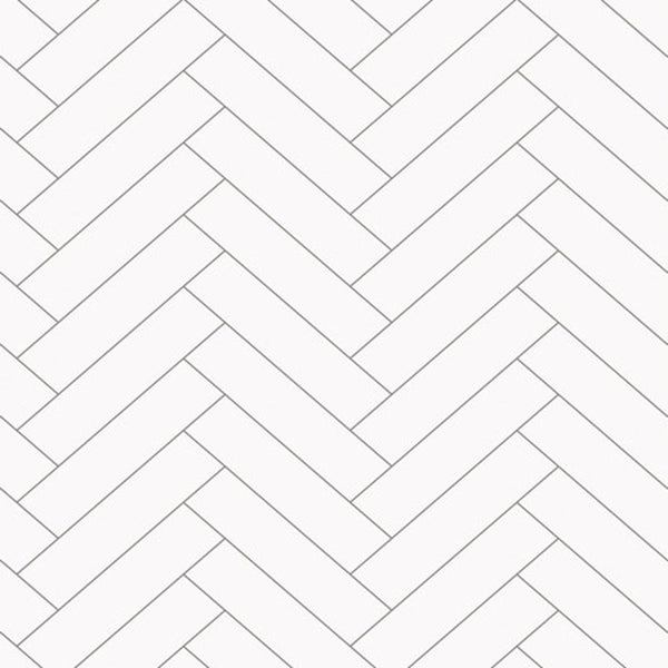 White Gloss Chevron Wall Panel 250mm x 2.6m x 8mm (Pack of 4) - installed