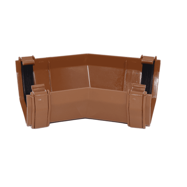 Light Brown Square 150° Gutter Angle - installed
