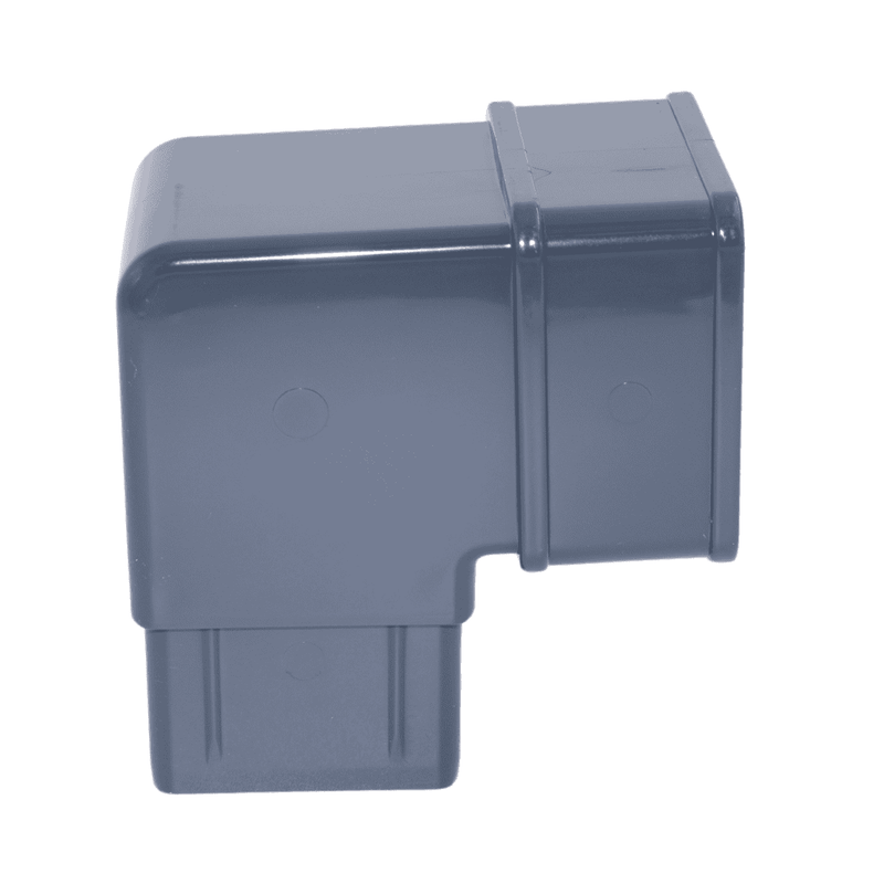 Light Grey Aquaflow Square 92.5° Offset Bend Downpipe