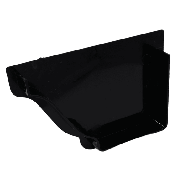 black Aquaflow 130mm Left Hand Internal Ogee Stop End - installed