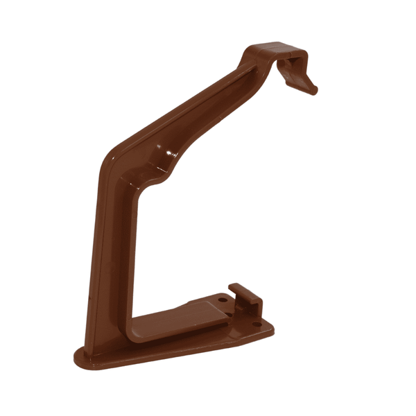 light brown Aquaflow 130mm Klassic Ogee Fascia Bracket - installed