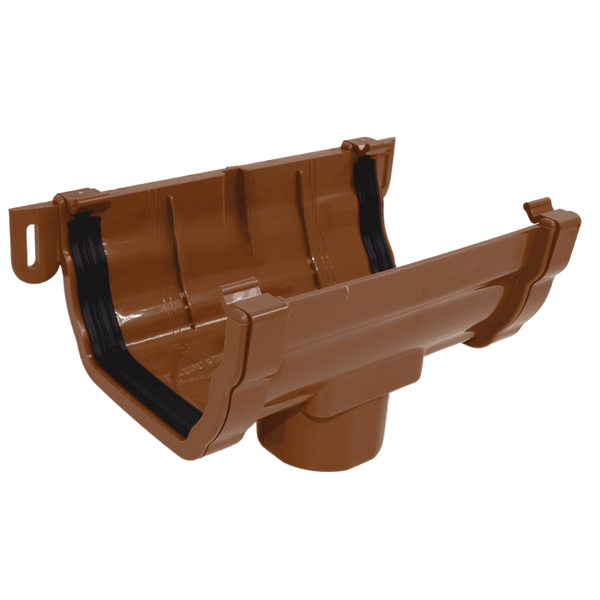 Aquaflow 125mm Krown Ogee Gutter Running Outlet - installed