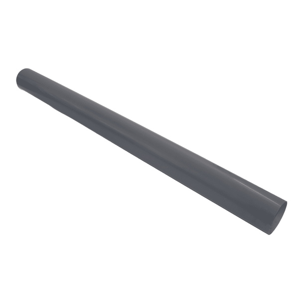 Grey Aquaflow 68mm Round Plastic Downpipe - installed