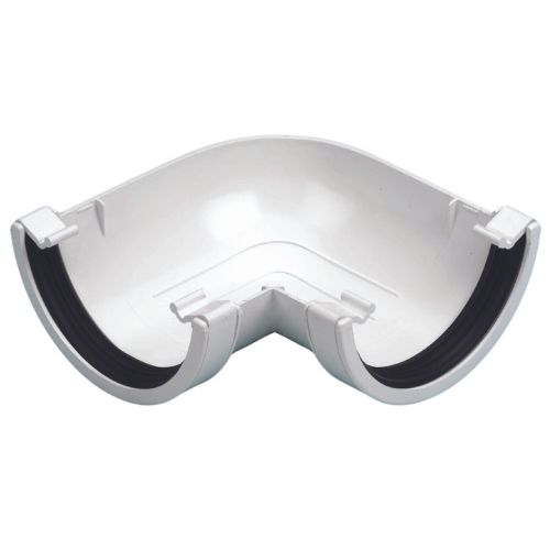 Aquaflow 112mm Half Round Gutter Angle 90° White