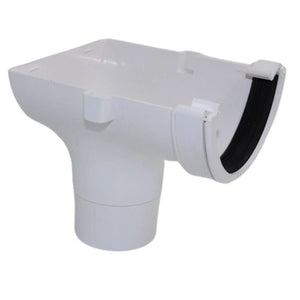 Aquaflow 112mm Half Round Gutter Stop End Outlet