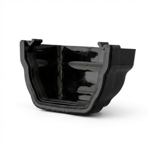 Aquaflow 114mm Krown Ogee Cast Iron Effect Gutter External Stop End