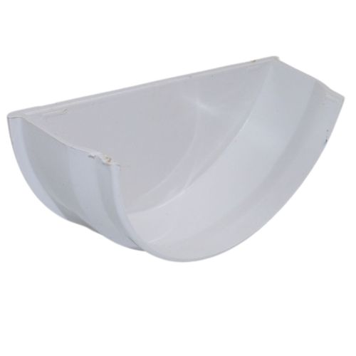 Aquaflow Plastic Half Round Internal Stopend White