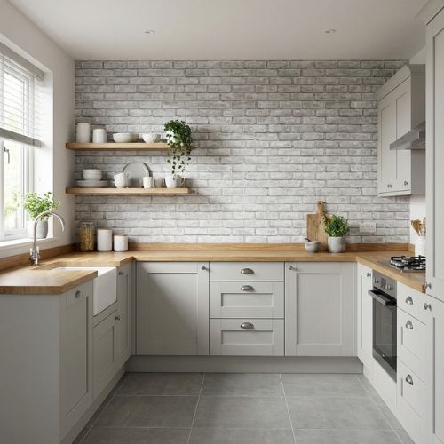 Grey Brick Matt Wall Panel | 1000mm x 2.4m x 10mm - installed