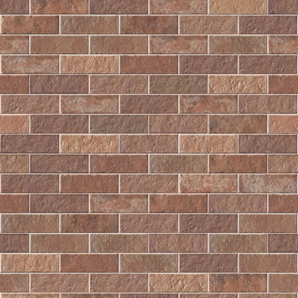 Modern Red Brick Wall Panel 1000mm x 2.4m x 10mm - installed