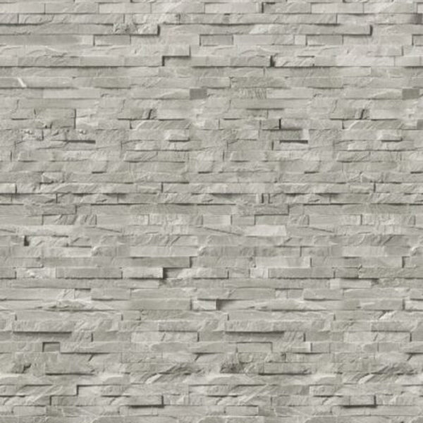 Natural Stone Light Grey Wall Panel 1000mm x 2.4m x 10mm - installed