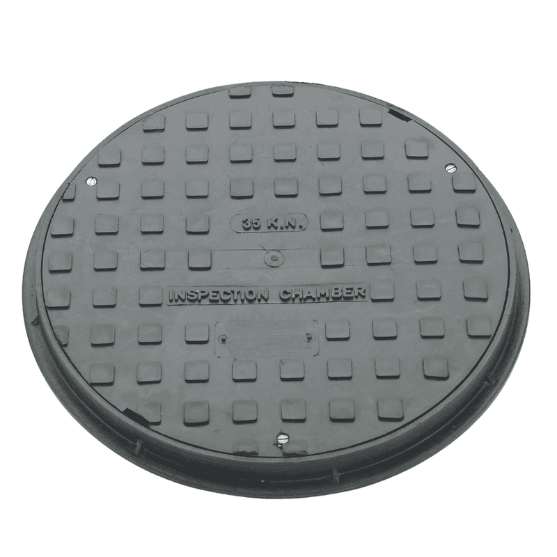 Aquaflow 470mm Round Plastic Manhole Cover & Frame