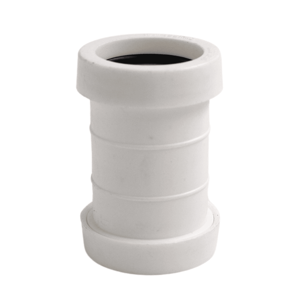 Aquaflow 40mm Push Fit Straight Connector - installed