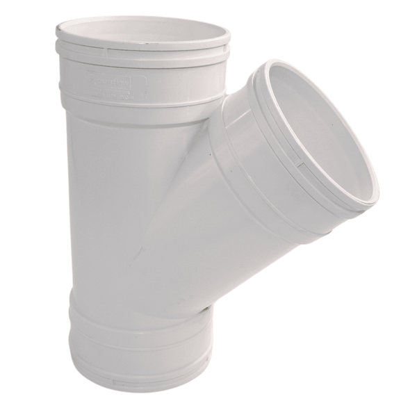 Aquaflow 110mm Triple Socket Branch 135° - installed