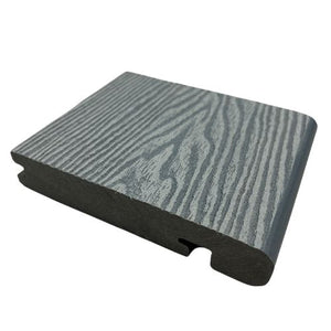Aqua Bullnose Composite Decking Board Anthracite Grey 3600 x 140 x 25mm