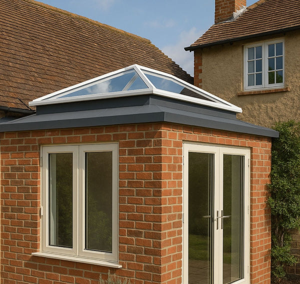 uPVC flat roof lantern 1m x 1.5m White image 2 - installed