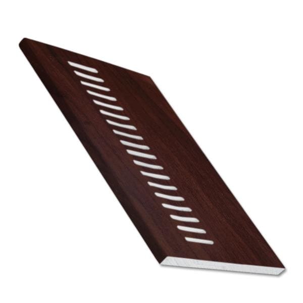 Rosewood Vented Flat Soffit Board - installed