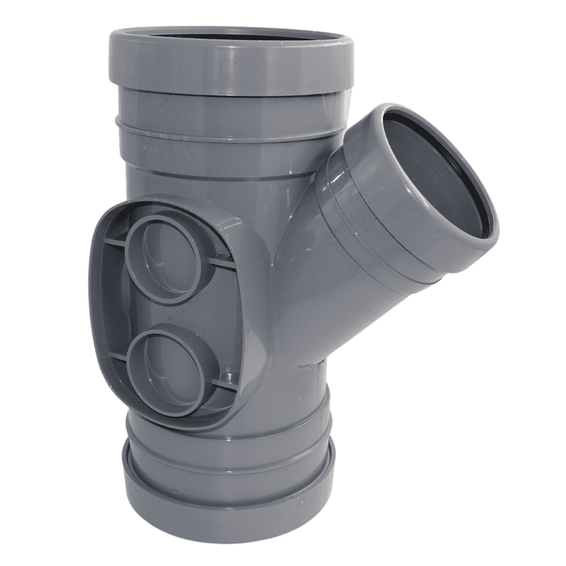 Aquaflow 160mm Pipe Triple Socket Tee 135° Branch