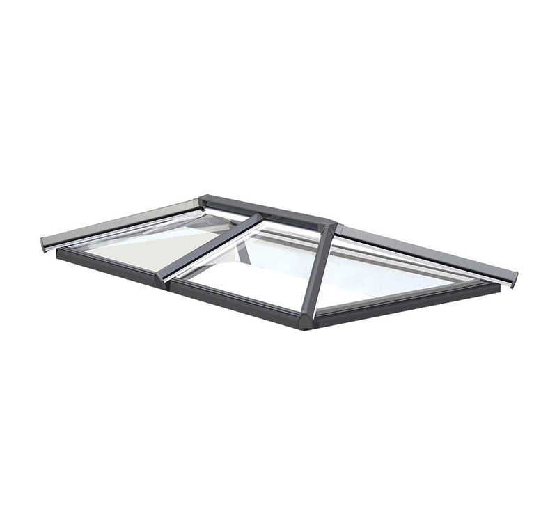 uPVC flat roof lantern 1m x 1.5m Anthracite Grey on White image 1