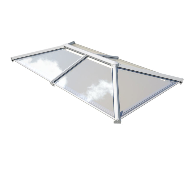 uPVC flat roof lantern 1.5m x 3m White image 1