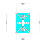 uPVC flat roof lantern 1m x 1.5m White image 5