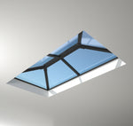 uPVC flat roof lantern 1.5m x 3m Anthracite Grey on White image 3