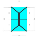 uPVC flat roof lantern 1.5m x 3m Anthracite Grey on White image 4