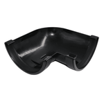 Black Aquaflow 170mm Half Round 90° Gutter Angle