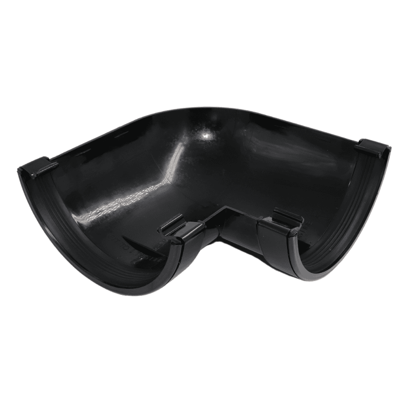Black Aquaflow 170mm Half Round 90° Gutter Angle