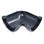 Grey Aquaflow 112mm Half Round Gutter Angle 90°