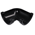 Black Aquaflow 112mm Half Round Gutter Angle 90°