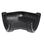 Black Aquaflow 112mm Half Round Gutter Angle 150°