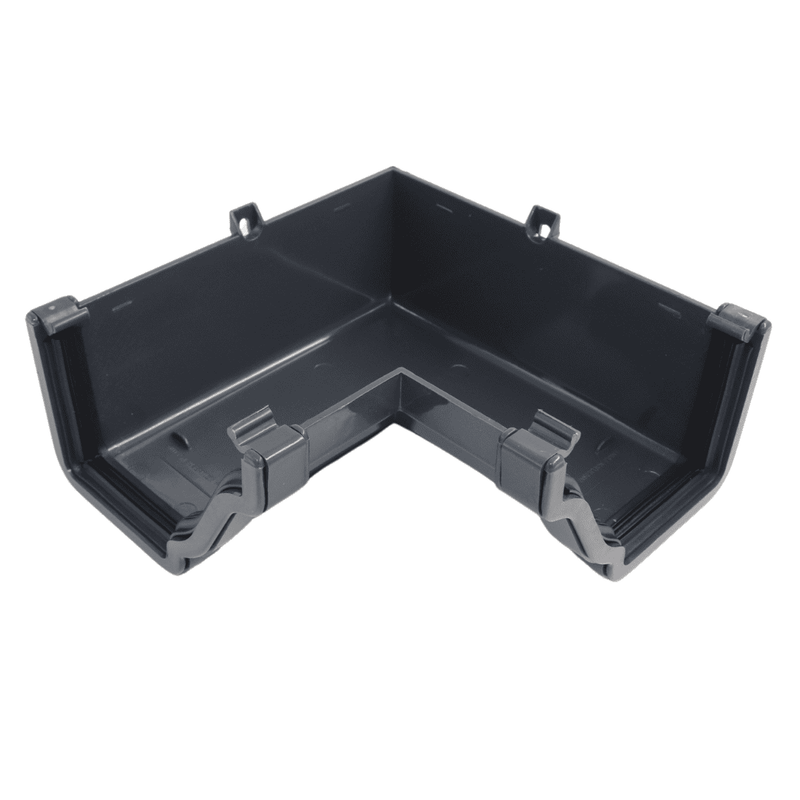 Black Aquaflow 130mm Internal 90° Ogee Gutter Angle