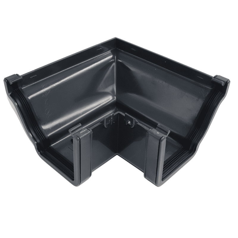 Black Aquaflow 130mm External 90° Ogee Gutter Angle