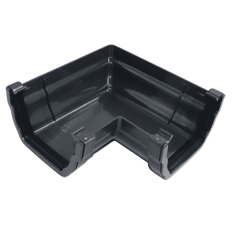 black 90 degree ogee gutter angle