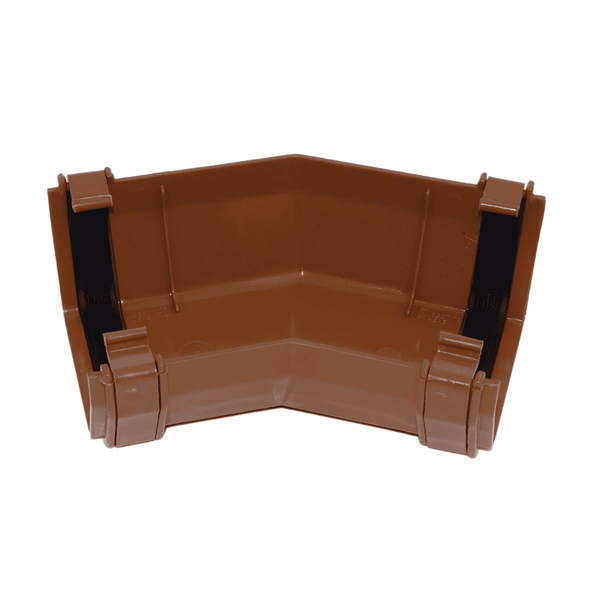 Light Brown Square 120° Gutter Angle - installed