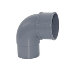 Light Grey Aquaflow 112mm Plastic Round 92.5° Offset Bend Downpipe