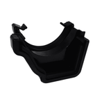 black Aquaflow Left Hand Half Round To Ogee Adaptor