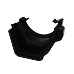 black Aquaflow Right Hand Half Round To Ogee Adaptor