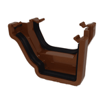 brown Aquaflow 130mm Left Hand Ogee Square Gutter Adaptor