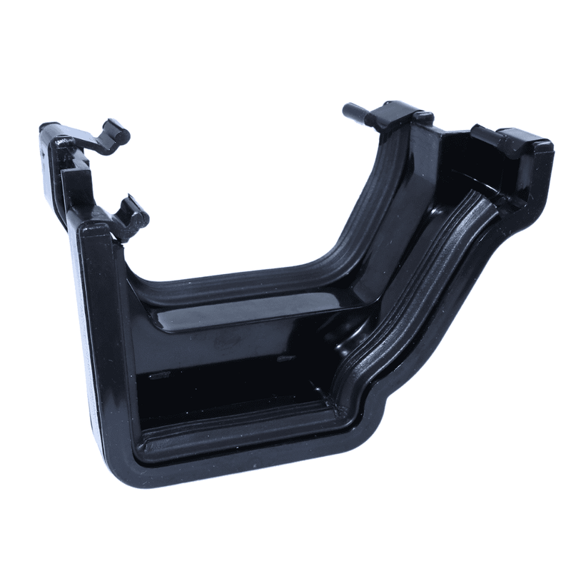 black right hand ogee square gutter adaptor