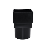 Black Aquaflow Plastic Square to Round Gutter Adaptor