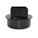 Black Aquaflow 65mm Square to Round 110mm Soil Adaptor