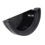 Black Aquaflow 112mm Plastic Half Round External Stop End