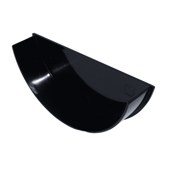 Aquaflow 170mm Half Round Internal Stop End - Black
