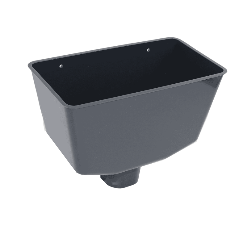 Black Aquaflow Plastic Hopper Square To Round
