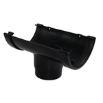 Black Aquaflow 170mm Half Round Running Outlet