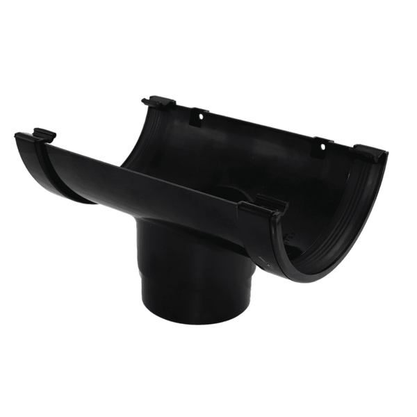 Black Aquaflow 170mm Half Round Running Outlet