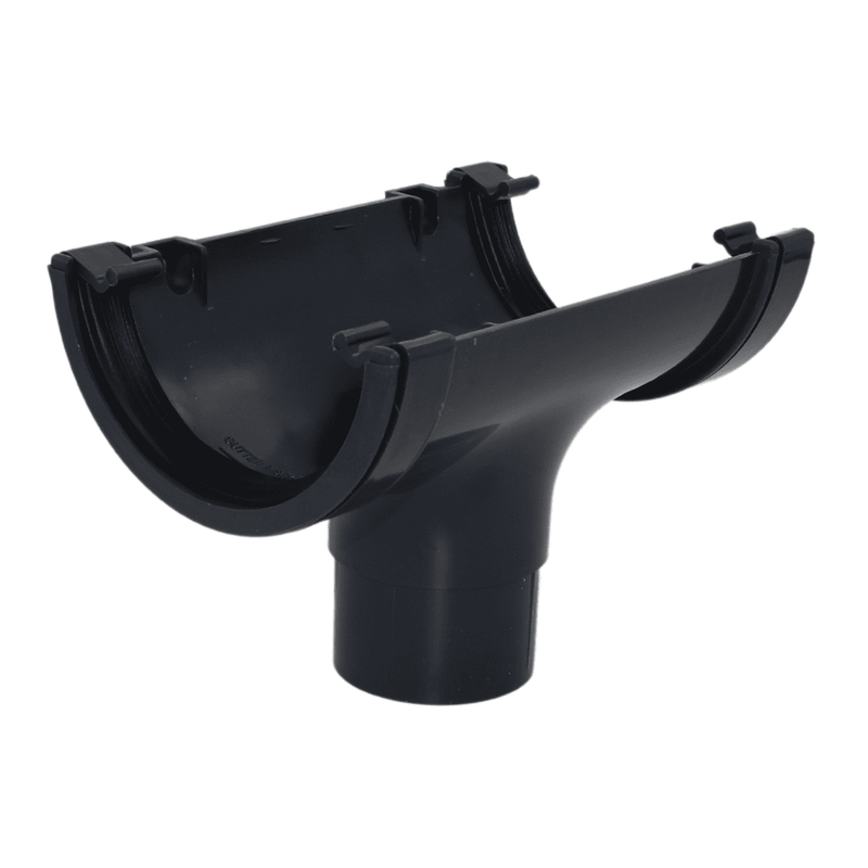 Anthracite Grey Aquaflow 112mm Half Round Running Outlet Gutter