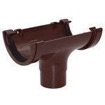 Brown Aquaflow 112mm Half Round Running Outlet Gutter